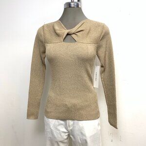 NWT Calvin Klein Women's Sportswear Lurex, Heather Latte - Gold